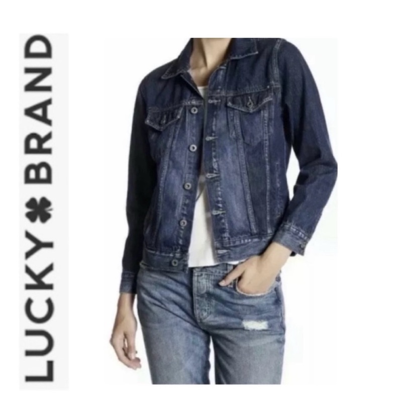 Lucky Brand Tomboy Trucker Denim Jean Jacket Medium Wash Nwt 109 S
